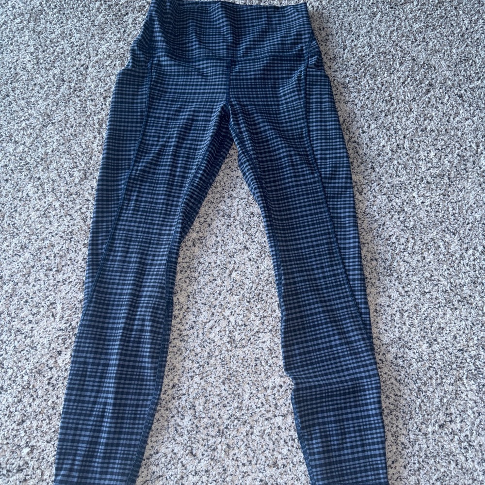 Lululemon Align High-Rise  Pockets 25" Glow Grid Washed Denim Multi 6